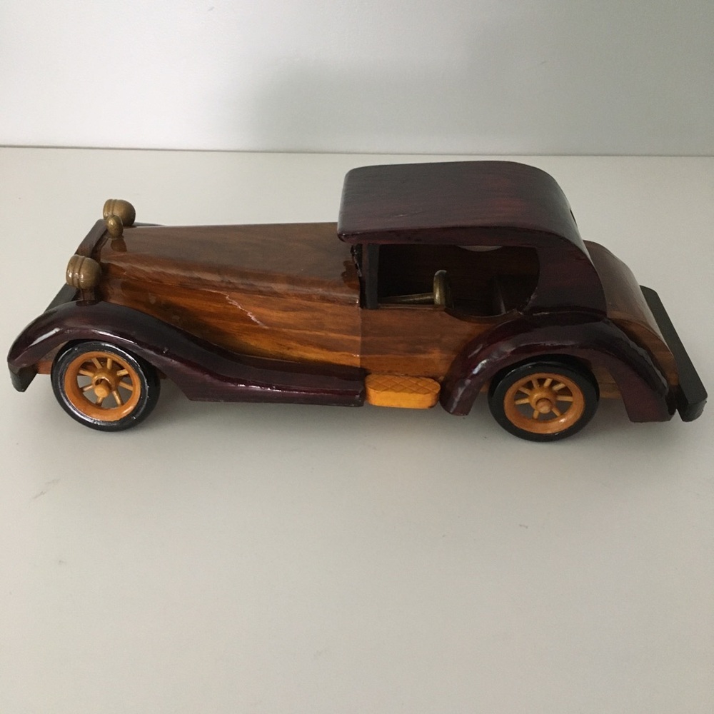NEW! Vintage Wooden Collectible Car Bugatti Royale? Numbered ORIGINAL OWNER